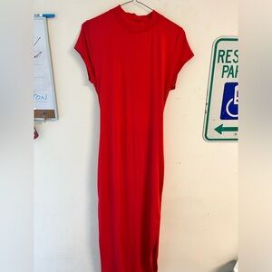 Worn once body con red hot dress
